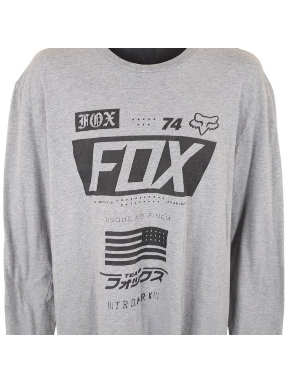 Fox Racing T Shirt Mens Size Large Gray Motocross Supercross MTX MTB